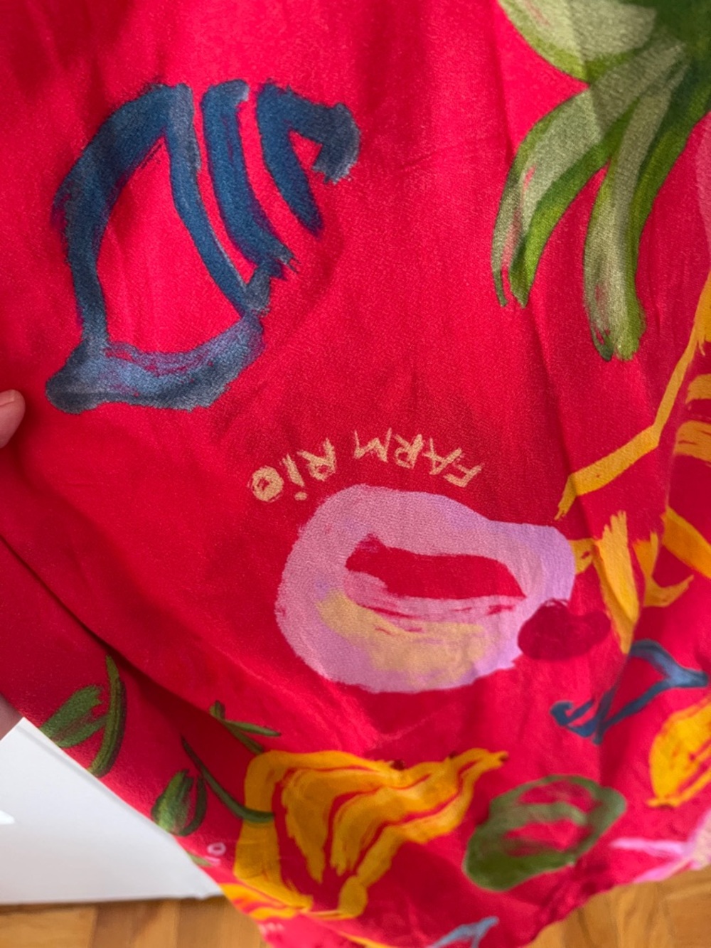FARM Rio Red & Pink Tropical Wrap Maxi Skirt - Picture 10 of 13
